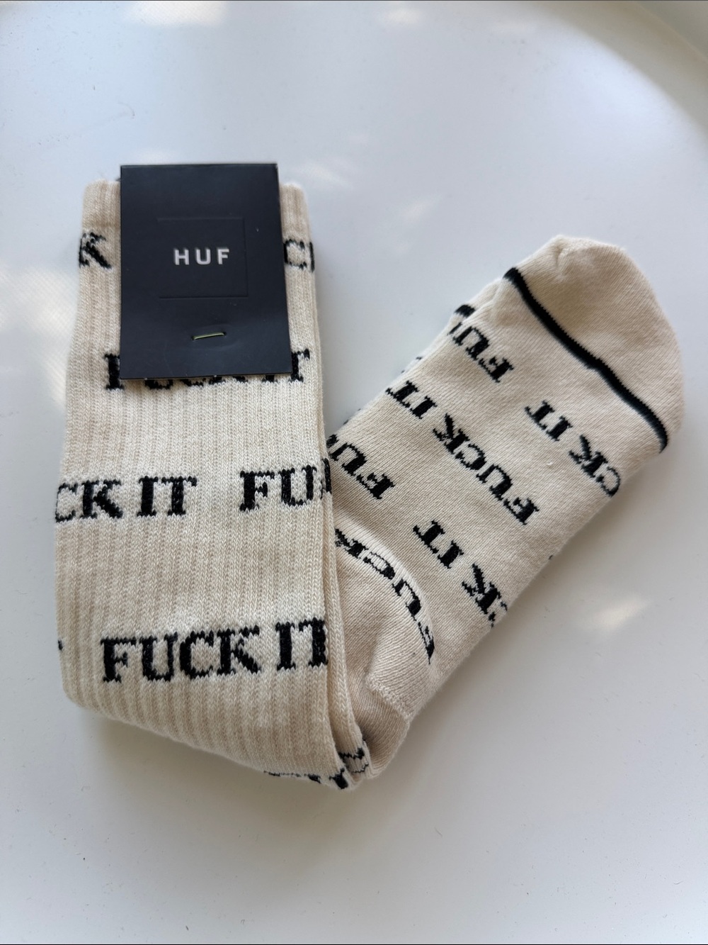 HUF Cream Crew F**k It Novelty Socks